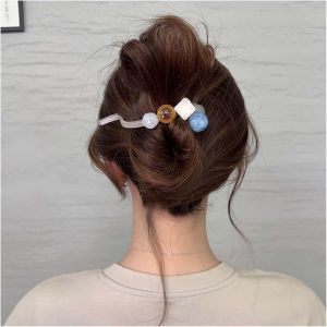 Kal-Pinces À Cheveux En Acrylique Blanc Pinces À Cheveux En Résine Pinces À Cheveux En Résine Épingle À Cheveux Style Français Barrette À Cheveux Torsadée Accessoires Décoratifs Pour(Blanc2) - Neuf