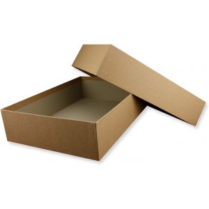 1x Boîte De Rangement Et De Cadeau De Qualité Supérieure Format A4 Gris/Bleu 302 X 213 X 70 Mm - Neuf