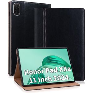Onethefu Coque Pour Honor Pad X8a 2024 6ème Généraetion 11 Pouces Étui Tablette Avec Pochette Et Support Housse De Protection En Cuir Pu Noir - Neuf
