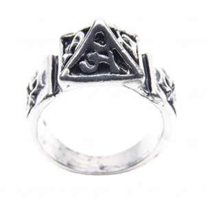 Bague En Alliage Style Punk Vintage 18 Mm Pour Homme Et Femme, Accessoire De Bijouterie, Decoration Pyramidale - Neuf