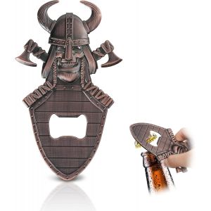 Letnerny-Décapsuleur Magnétique Viking - Style Nordique Vintage - Cadeau Viking Pour Homme, Fête Des Pères, Papa, Homme, Ami, Anniversaire, Halloween (Cuivre) - Neuf