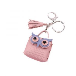 2 X Mignon Hibou Mini Sacs Pour Femmes, En Cuir Pu Porte-Monnaie, Porte-Cl&eacute;s Porte-Monnaie, Les Enfants Du Titulaire De La Carte, Couleur Rose, Taille Unique - Neuf