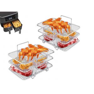 Grille &agrave; air chaud 3 niveaux en acier inoxydable pour Ninja DZ201 DZ401 - Neuf