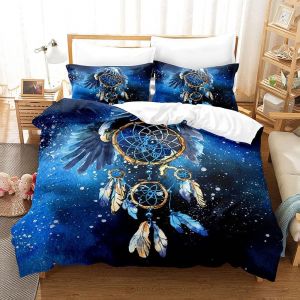 Housse De Couette Ensemble De Literie Th&iquest;&iquest;Me Dreamcatcher Housse De Couette, Respirantes, Infroissables Et Faciles &iquest;&iquest; Nettoyer % Polyester Microfibre (D - Neuf
