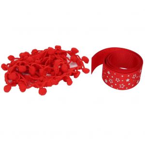 Lot De 2 Rubans Imprimes De 25 Mm Et 10 Mm Pour Emballage Cadeau, Decoration De Vetements, Accessoire De Type 1 - Neuf