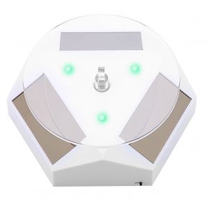 Presentoir Rotatif A Energie Solaire A 360¡Ã Avec Eclairage Led, Plateau Tournant Pour Montres, Bijoux Et Bagues (Blanc) - Neuf