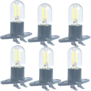 Lot de 6 ampoules LED Z187 pour four &agrave; micro-ondes 1,5 W 240 V 20 W &eacute;quivalent &agrave; lampes &agrave; incandescence pour r&eacute;frig&eacute;rateur cuisini&egrave;re &eacute;lectrique Indicateur lumineux - Neuf