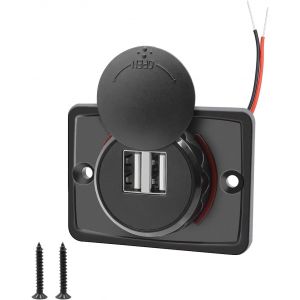 Eryi-Prise Usb 12v 3.1a Pour Voiture, Bus, Camping-Car Et Bateau - Chargeur Usb Avec Port (1 Pièce)[4077] - Neuf