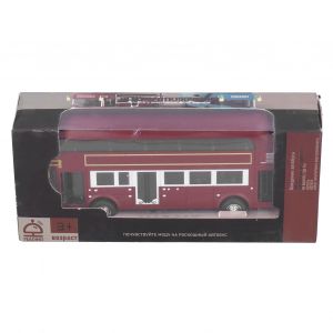 Decoration de bureau, modele de bus a tirer, vehicule jouet pour enfants, collection de voitures, jouet rouge - Neuf