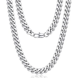 Kal-Cha&icirc;ne Pour Homme - Collier Classique Miami - Cha&icirc;ne Cubaine - Cadeau Pour Femme Et Homme - Style Hip-Hop Et Cool - En Acier Inoxydable 316l - Plaqu&eacute; Or 18 Carats - 4/6/10 Mm, - Neuf
