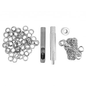 Kit D'outils À ?Illets 100 Ensemble D'?Illets D'?Illets Avec Outils De Réglage Mandrin Coupe-Trou Pour Bâches Artisanat - Neuf