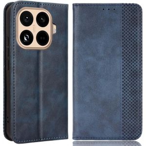 KALANKA-Coque pour Xiaomi 15T Pro, Antichoc Premium PU Cuir+TPU Souple Silicone Housse, &Eacute;tui Portefeuille Support Fentes Cartes Magn&eacute;tique Snap RFID Blocage, Bleu - Neuf