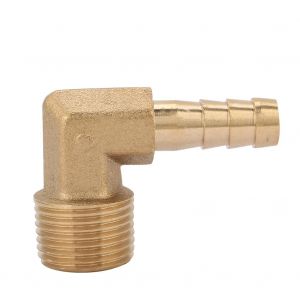 Raccord coude en laiton a filetage male G3/8, 2 pieces/ensemble, raccord adaptateur pour tuyau cannele (10 mm) - Neuf