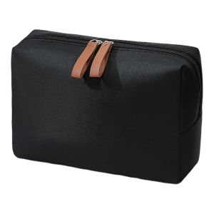 Sac de rangement portable Organisateur de maquillage Fermeture à glissière Pochette de maquillage de voyage imperméable à l'eau de grande capacité - Neuf