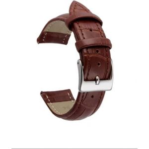 Kal-Bracelet De Montre En Cuir Véritable - Bracelet De Remplacement - Bracelet À Boucle En Acier Inoxydable Pour Hommes Femmes -12mm 14mm 16mm 18 Mm 20 Mm 22 Mm 24 Mm 26mm - Neuf