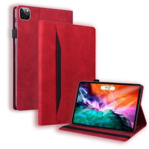 Housse En Cuir Pour Ipad Pro 12,9"" (2020/2021/2022) - Antichoc, Avec Support, Emplacements Pour Cartes, Cadre Photo, Emplacement Pour Stylo Et Fonction Veille/Réveil - Rouge - Neuf