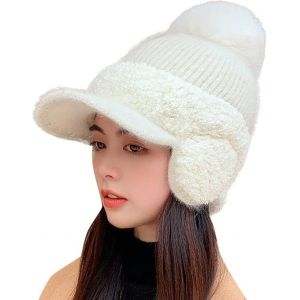 Chapeau Gants Femmes D'automne Et D'hiver De Protection De L'ouïe Chaud De Baseball Épaissi Bonnet De Laine Et De Canard De La Langue Polaire Tricoté Chapeau De Laine Hommes Foulard Bleu - Neuf