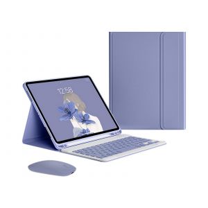 &Eacute;tui clavier Bluetooth avec souris pour iPad 11 A16 (10e g&eacute;n&eacute;ration, 2022) violet - Neuf