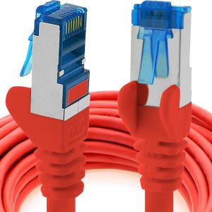 Câble Réseau Cat6A Cat6 Cat6 10 Gbit/S 3 M | Rouge - 1 Pièce | Cat 6A | S-Ftp | Double Blindage[BLE7110752] - Neuf