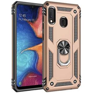 Kal-Coque Galaxy A20e, [Antichoc Armor] Double Couche Hybride Ultra Armure Housse Étui De Protection Anti-Choc Bumper Cover Avec Stand Pour Galaxy A20e,Avec Protecteur D'écran - Or - Neuf