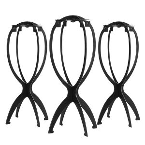 Support de perruque 3 pièces, support de tête de perruque pour plusieurs perruques, détachable - Neuf