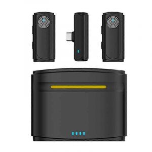 J20 2 en 1 Microphone cravate sans fil Enregistrement audio vidéo, spécification : Interface USB-C / Type-C - Neuf