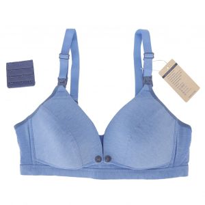 Soutien-Gorge D'allaitement Sans Coutures Pour Femme, En Coton Doux, Fermeture Sur Le Devant, Soutien-Gorge De Maternite Et D'allaitement, Bleu, Taille L = 36 - Neuf
