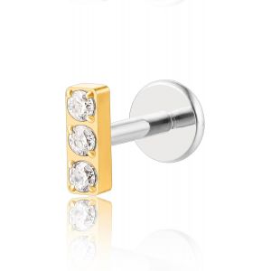 Kal-Titane Tragus Piercing, 20g Médical Labret Piercing Connecteur Presspassung Filedless Hypoallergen Helix Piercing Pour Langue Sourcil Lèvre Septum Nez Oreille Piercing - Neuf