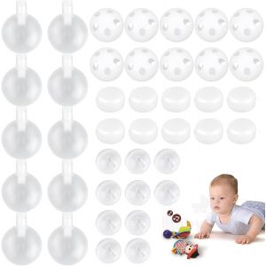 TDRFL-40 Pièces Hochet Bebe,Squeaker Plastique Grelot,Bébé Hochet Boîte,Couineurs En Plastique Transparent,Balles Grelot À Coudre Pour Bricolage Poupée Jouet Animal - Neuf