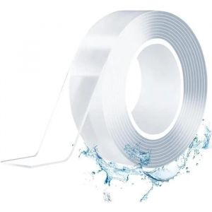 MTEVOTX Adhésif Double Face Extra Fort, Adhésif Nano Réutilisable, Transparent Lavable Fin Nano Tape, Ruban Adhésif Double Face, 5M - Neuf