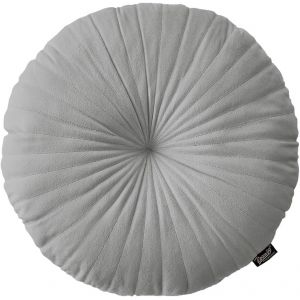 CAUC-ROOM99 Coussin Rond en Velours D&eacute;coratif Milou 45 cm pour Salon, Canap&eacute;, Sofa Motif Citrouille Gris Clair, 1 pi&egrave;ce - Neuf