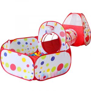 Tente Et Tunnel Pour Piscine &Agrave; Balles Pour Enfants, Tente De Jeu Pour Tout-Petits Avec Tunnel Rampant Pour Gar&ccedil;ons, B&eacute;b&eacute;s, Enfants, Cadeaux D'int&eacute;rieur Et D'ext&eacute;rieur, Jeux Cibles - Neuf