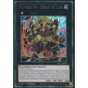 Carte Yu-Gi-Oh - Numéro 54 : Coeur De Lion - Blc1-Fr037 - Ultra-Rare - Titre Argenté - Neuf