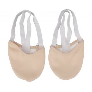 Chaussures De Danse Demi-Semelle Couleur Chair, Semelle En Cuir, Antiderapantes, En Coton Doux Et Respirant, Taille M (9,5 X 10 Cm) - Neuf