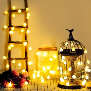 lbgwp60-5M 40Led Led Décoratives Guirlandes Lumineuses Pour Chambre, Lumières En Forme De Globe De Fée Kawaii Pour Décoration Intérieure Et Extérieure, Chambre, Mariage, Décoration De Patio, Blanc Ch - Neuf