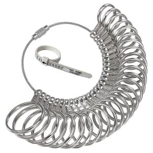0-13 Ring Sizer Ensemble D'outils De Mesure Anneaux En M&eacute;tal Anneaux En M&eacute;tal Calibreurs &Agrave; Anneaux En M&eacute;tal Finger Sizer & Ring Manderl - Neuf