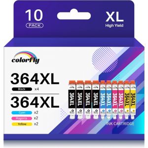 ERYI-364Xl Compatible Cartouches D'Encre Remplacement Pour Hp 364 364Xl Pour Photosmart 5510 5520 5524 6510 6520 7510 7520 Officejet 4620 4622 Deskjet 3520 3070A Imprimante (10 Pack) - Neuf