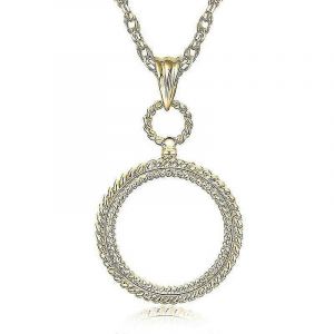 Pendentif Rétro Collier Loupe 2x Lover Verre Bijoux Grossissant Monocle - Neuf