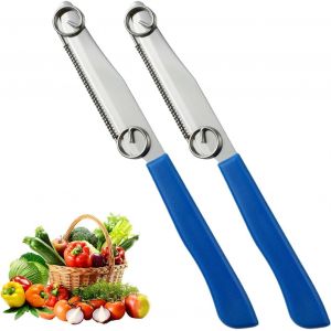 Lbgwp60-2 Pièces Couteau À Trancher Rapide, Couteau À Trancher Rapide Pour Les Légumes Et Les Fruits,3 En 1 Multifonctions Veggie Peeler,Couteau À Trancher Rapide Pour Les Fruits Et Couteau À Tranche - Neuf