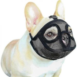 Museau Court Pour Chien Museau Complet Respirant Museau De Bouledogue Museau Réglable En Maille Pour Chien Shar Pei Pug Boston Terrier Museau Avec Trou Pour L'?Il Pour L'aboiement Morsure - Neuf
