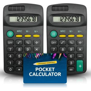 Calculatrice Avec 2 Piles Aa - Calculatrice De Poche - Fonctionnement À Piles Standard[Z1244] - Neuf