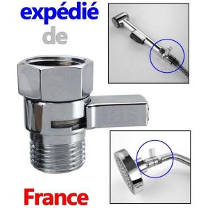 Vanne d&#39;arrêt / Robinet Quart (1/4) de tour Contrôle de Débit pommeau de douche douchette flexible valve mélangeur économiseur alimentation d&#39;eau - Neuf