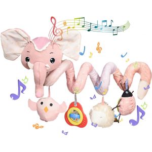 Nouvelhorizonstore-Spirale D'activit&eacute; B&eacute;b&eacute;, Spirale Poussette Bebe, Peluche Jouets Pour Poussettes, Jouet Eveil Bebe 0-3 Mois, Cadeau Jouets De Landau Pour Nouveau 6 9 12+ Mois (2. Pink) - Neuf