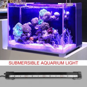 HJLIAN Barre lumineuse LED RGB submersible et etanche pour aquarium, prise UE 100-240 V, 31 cm - Neuf