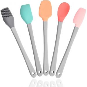 Kal-Ustensiles De Cuisine En Silicone, Set De 5 Pcsustensiles De Cuisine Pour La Pâtisserie, La Cuisine Et Le Mélangesilicone Résistant À La Chaleur, Anti-Adhérent, Lave-Vaisselle Avec, Multicolore - Neuf