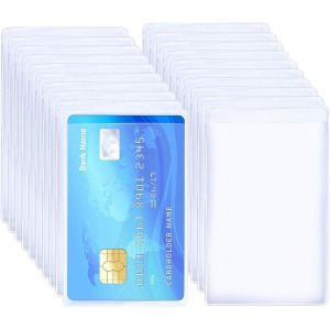 Protege Carte Plastique, 120Pcs Étui Protecteur Carte Bancaire, Etui Protege Carte Bancaire Peuvent Être Utilisés Pour Les Cartes Bancaires, Les Cartes De Crédit, Les Passeports, Etui Carte Cb - Neuf