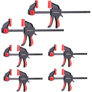 VornixorSarlshopLot de 6 Serre Joint Menuisier de 150 MM et 300 MM - Serre Joint Rapide Lib&eacute;ration Rapide - Pour le travail du bois, le travail du m&eacute;tal, l'artisanat, le bricolage, les projets m&eacute;nage - Neuf