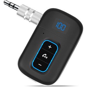 KALANKA-Récepteur Bluetooth Voiture, Adaptateur Bluetooth Jack 3.5mm AUX Bluetooth Recepteur pour Haut-Parleur/Stéréo Domestique - Neuf