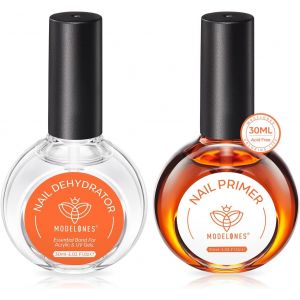 Primer Ongle Gel Uv Et Déshydrateur Kit Vernis Semi Permanent Pour Acrylique Polygel Vernis À Ongles Nail Prep Déshydratation Et Collage Manucure Naturels Air Dry 30ml 2pcs - Neuf