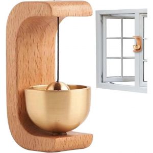 Porte de cloche de commerçant,sonnette en bois,carillon de sonnette de porte,sonnette de porte à ruban,sonnette de porte magnétique décorative bruyante,carillons éoliens d'entrée réfrigérateur de - Neuf